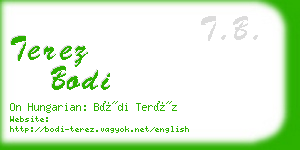 terez bodi business card